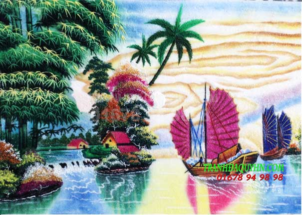 Quà tặng khai trương - tranh đá quý thuận buồm xuôi gió QKT 7 giá 1.250.000 đ