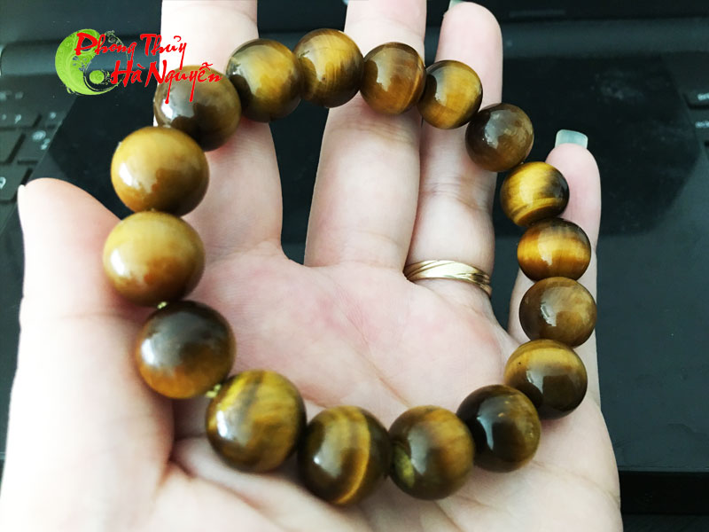 vòng tay đá mắt hổ nâu hà nguyễn