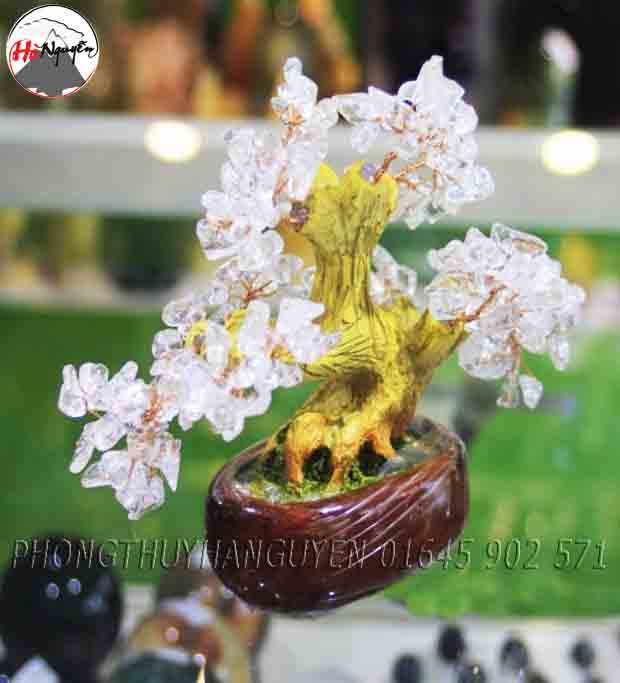 GIÁ 490.000 VNĐ cây tài lộc thạch anh trắng cỡ nhỏ- đá quý hà nguyễn